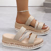 Women's Silver Zipper Hollow Fashion Sandals