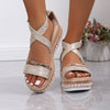 Women's Silver Zipper Hollow Fashion Sandals