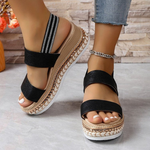 Women's Silver Zipper Hollow Fashion Sandals