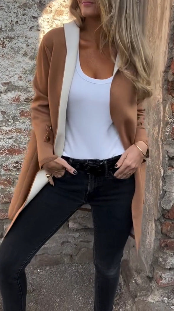 Women Round Neck Hooded Casual Jacket