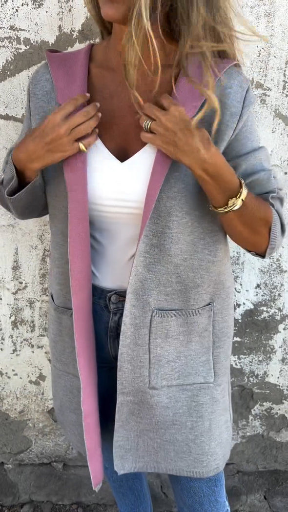 Women Round Neck Hooded Casual Jacket