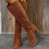 Womens High-tube Suede Fashion Boots Denim Style Boots