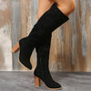 Womens High-tube Suede Fashion Boots Denim Style Boots