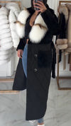Women Fur Collar Patchwork Casual Coat