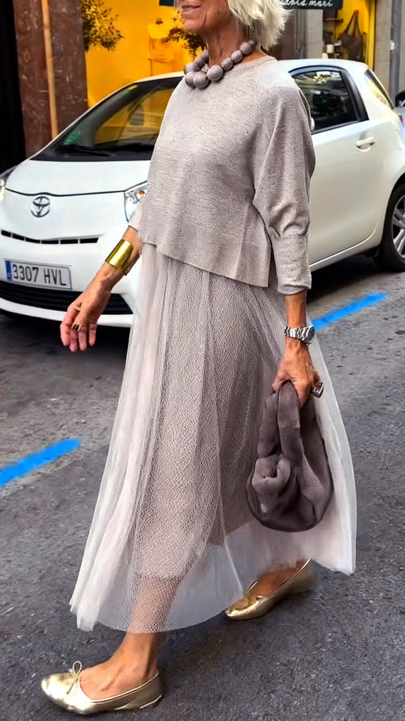 Women Inner Dress + Top Casual Suit