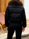 Women Fur Collar Waterproof Casual Cotton Jacket