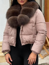 Women Fur Collar Waterproof Casual Cotton Jacket