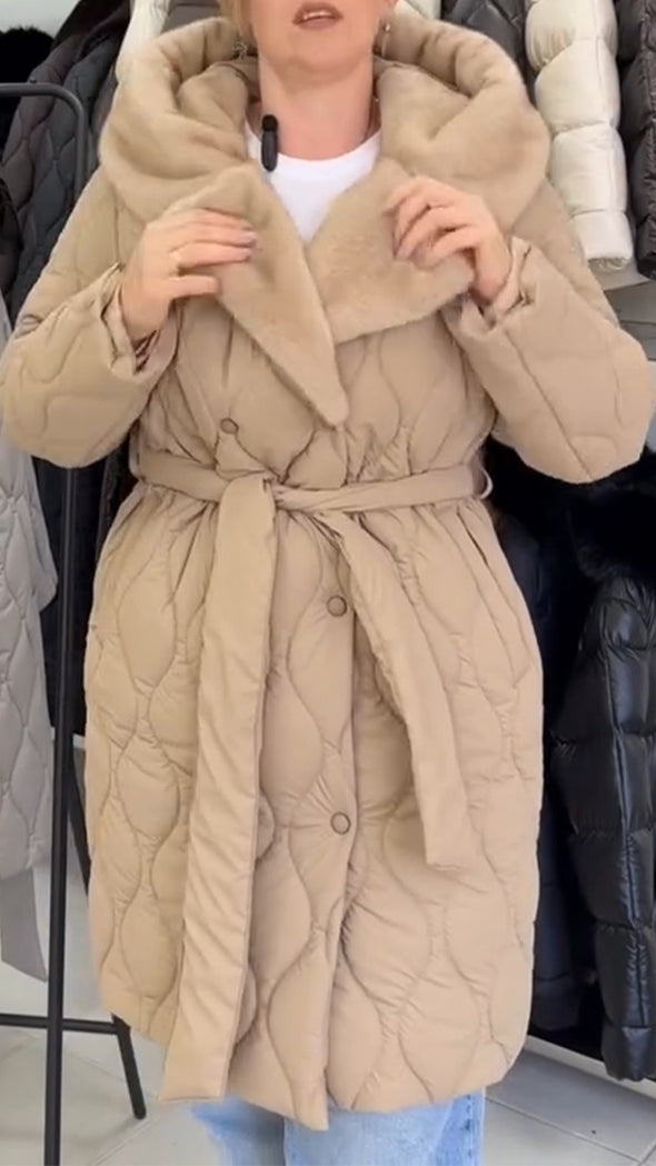 Women Hooded Plush Casual Coat