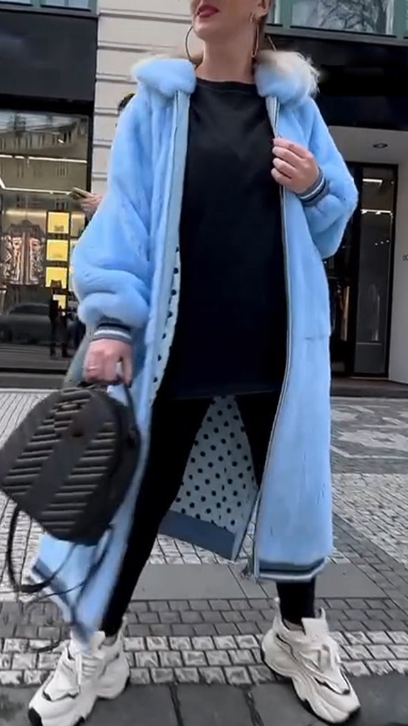 Women Hooded Casual Plush Coat