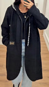 Women Hooded Drawstring Casual Plush Coat