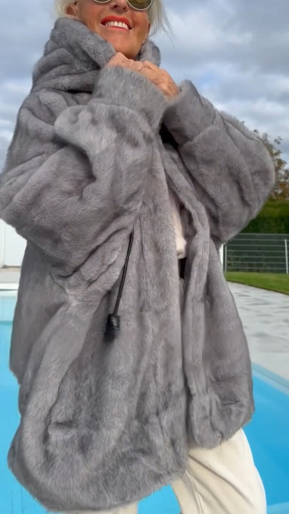 Women Hooded Casual Plush Coat