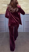 Women Collar Velvet Temperament Commuting Suit