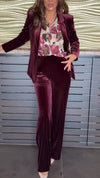 Women Collar Velvet Temperament Commuting Suit