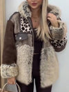 Women Hooded Fur Collar Casual Plush Coat
