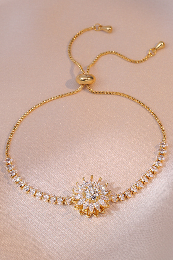Women's Sunflower Diamond Bracelet
