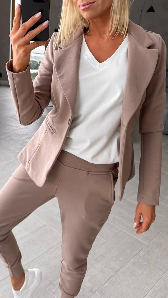 Women's Lapel Casual Suit