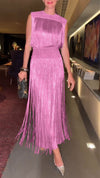 Women's Tassel Elegant Two-Piece Dress