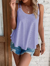 Solid Eyelet Embroidery Cami Top